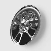 Rotes Rad Runde Wanduhr (Winkel)