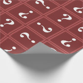 Rotes Rätsel Geschenkpapier (Ecke)