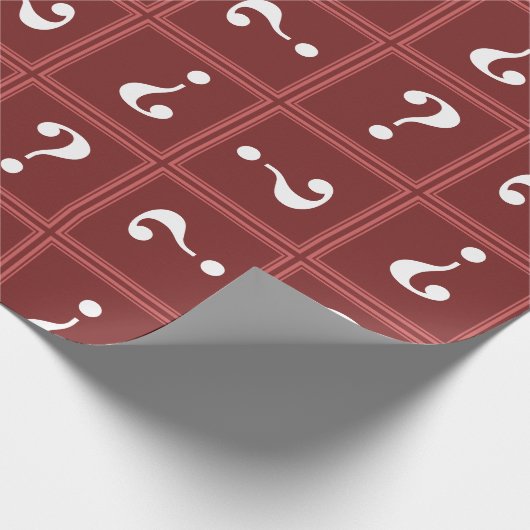 Rotes Rätsel Geschenkpapier (Ecke)
