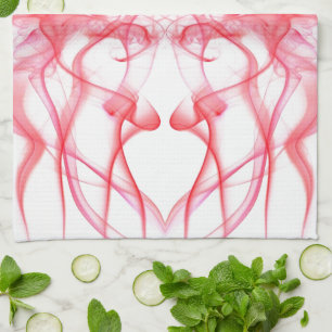 Rotes Rauch-Symmetrisches-Minimalistisches-Abstrak Handtuch