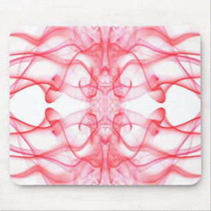 Rotes Rauch-Symmetrisches-Minimalistisches-Abstrak Mousepad