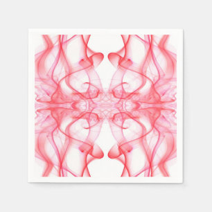 Rotes Rauch-Symmetrisches-Minimalistisches-Abstrak Serviette