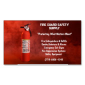 Rotes Rauch und Feuerlöschgerät Magnetische Visitenkarte (Vorderseite)