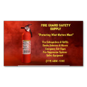Rotes Rauch und Feuerlöschgerät Magnetische Visitenkarte (Vorderseite)