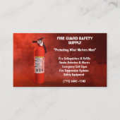 Rotes Rauch und Feuerlöschgerät Visitenkarte (Vorderseite)