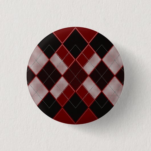 Rotes Rauten-Button Button (Vorderseite)