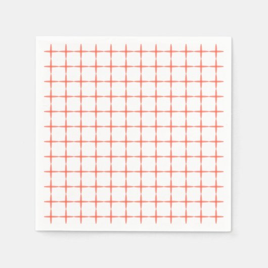 Rotes Rautengitter Serviette (Vorderseite)