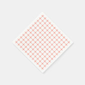 Rotes Rautengitter Serviette (Ecke)