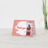 Rotes Ready to Pop Baby Shower Danke (Vorderseite)