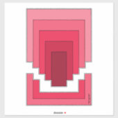 rotes Rechteck Abstrakt Aufkleber (Blatt)