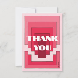 rotes Rechteck Abstrakt Dankeskarte