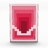 rotes Rechteck Abstrakt Fotoblock (Vorderseite)