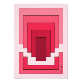 rotes Rechteck Abstrakt Fotodruck