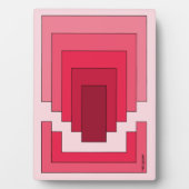 rotes Rechteck Abstrakt Fotoplatte (Vorderseite)