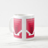 rotes Rechteck Abstrakt Kaffeetasse (Vorderseite Links)