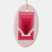 rotes Rechteck Abstrakt Keramik Ornament (Rechts)