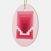 rotes Rechteck Abstrakt Keramik Ornament (Links)
