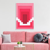 rotes Rechteck Abstrakt Leinwanddruck (Insitu (Wohnzimmer))