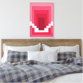 rotes Rechteck Abstrakt Leinwanddruck (Insitu (Schlafzimmer))