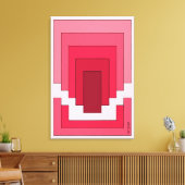 rotes Rechteck Abstrakt Leinwanddruck (Insitu (Wohnzimmer))