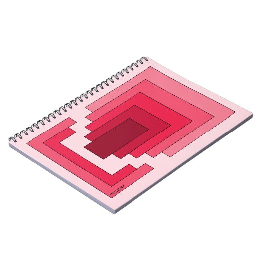 rotes Rechteck Abstrakt Notizblock (Linke Seite)