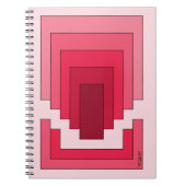 rotes Rechteck Abstrakt Notizblock (Vorderseite)