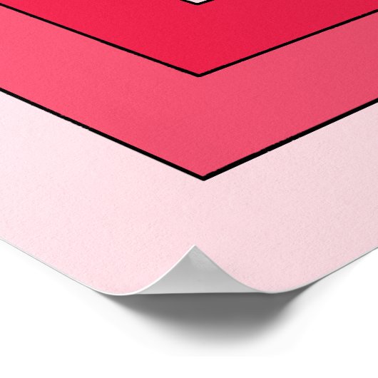 rotes Rechteck Abstrakt Poster (Ecke)