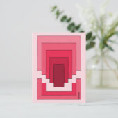 rotes Rechteck Abstrakt Postkarte (Stehend Vorderseite)