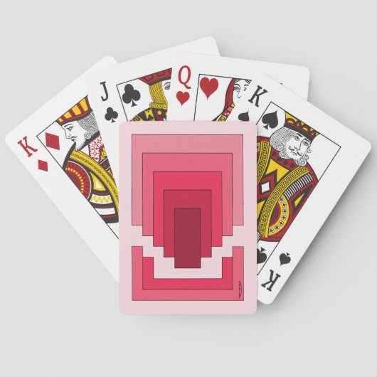 rotes Rechteck Abstrakt Spielkarten (Rückseite)