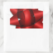 rotes rechteckiger aufkleber (Tasche)