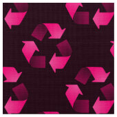 Rotes recycelndes Symbol Stoff (Nahaufnahme)