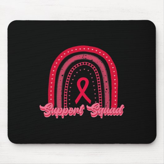 Rotes Regenbogen-Blutkrebs-Bewusstsein-Support-Squ Mousepad (Vorne)