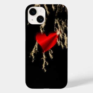 Rotes Regenbogenherz mit Thunderbolzen Case-Mate iPhone Hülle
