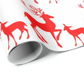 Rotes Ren Geschenkpapier (Rolleneckpunkt)