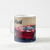Rotes Rennauto Kaffeetasse (Vorderseite Links)