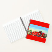 Rotes Rennfahrzeug 1950 Notizblock (Innenseite)