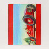 Rotes Rennfahrzeug 1950 Puzzle (Vertikal)