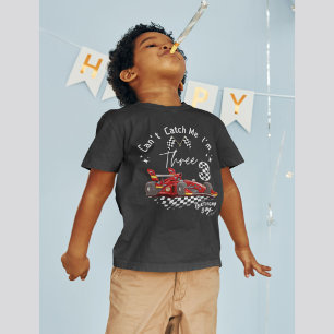 Rotes Rennwagen 3. Geburtstag Junge T-Shirt
