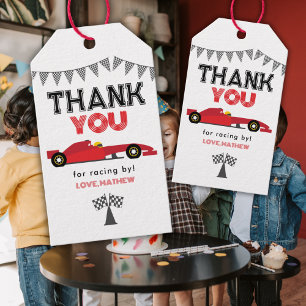 Rotes Rennwagen Geburtstag Jede Geburtstagsfeier  Geschenkanhänger
