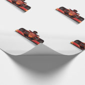 Rotes Rennwagen Geschenkpapier (Ecke)