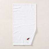 Rotes Rennwagendesign mit Monogramm Badhandtuch Set (Handtuch)