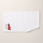 Rotes Rennwagendesign mit Monogramm Badhandtuch Set (Handtuch)