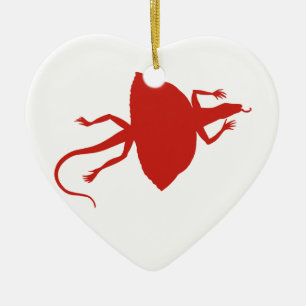 Rotes Reptil Keramikornament