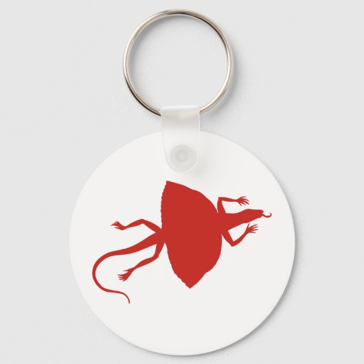 Rotes Reptil Schlüsselanhänger (Vorderseite)