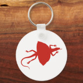 Rotes Reptil Schlüsselanhänger (Vorderseite)