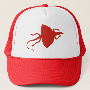 Rotes Reptil Truckerkappe