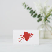 Rotes Reptil Visitenkarte (Stehend Vorderseite)