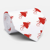 Rotes Reptilienmuster Krawatte (Gerollt)