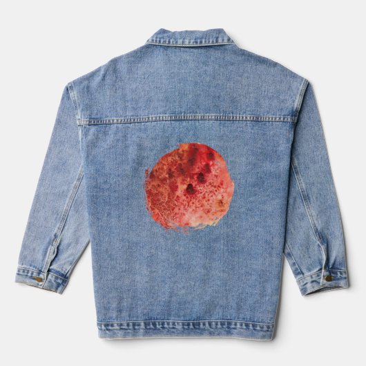 Rotes Residuum Jeansjacke (Rückseite)
