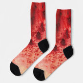 Rotes Residuum Socken (Linkes Detail)